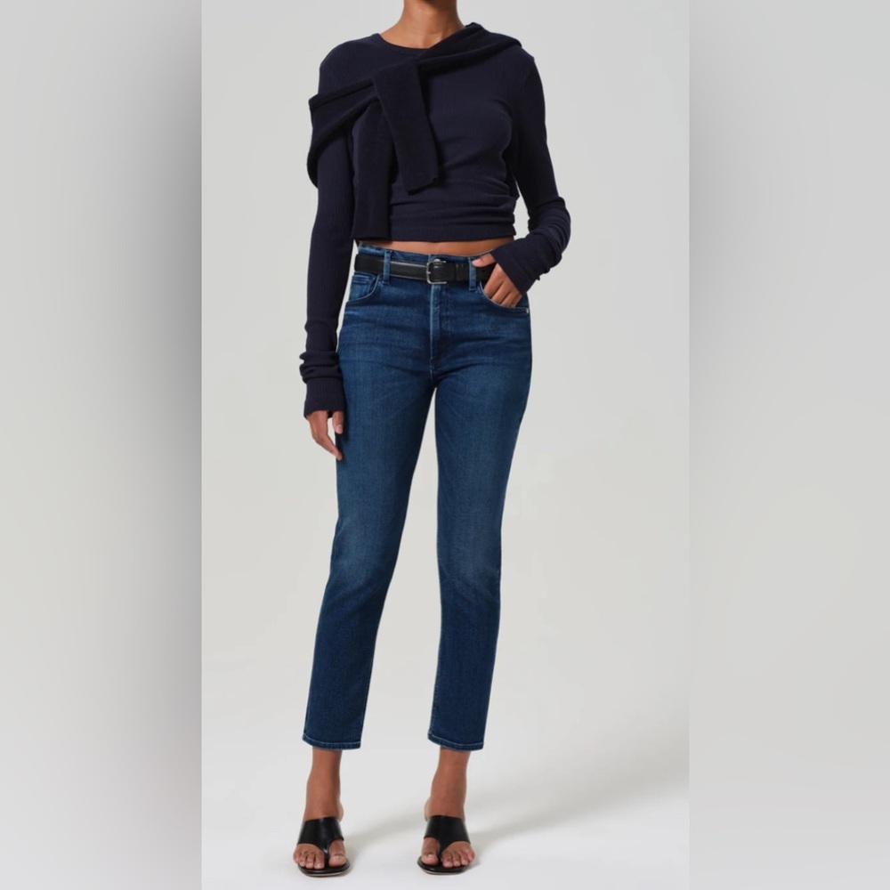 Citizens of Humanity Isola Slim Crop Dark Wash Jeans,‎ Size 30